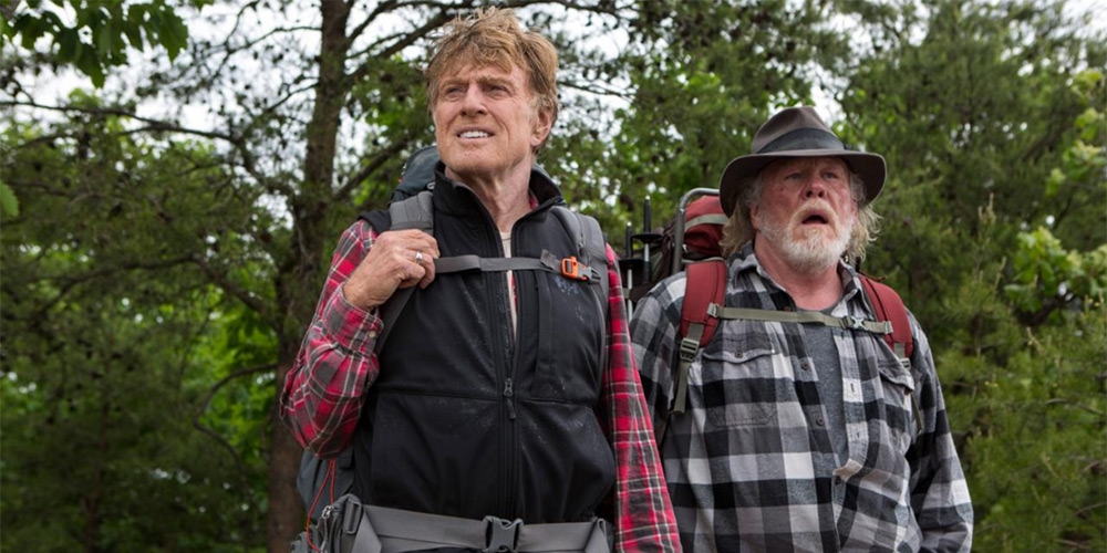 Robert Redford en Nick Nolte in A Walk in the Woods.