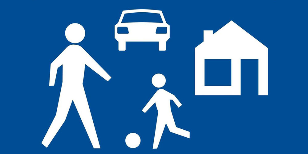 Verkeersregels voor een woonerf