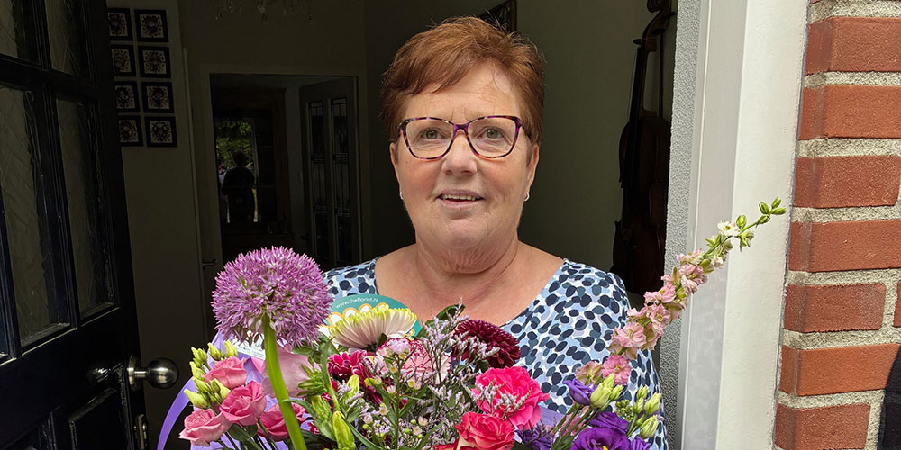 Weekboeket voor Marja Verheijen in Mill
