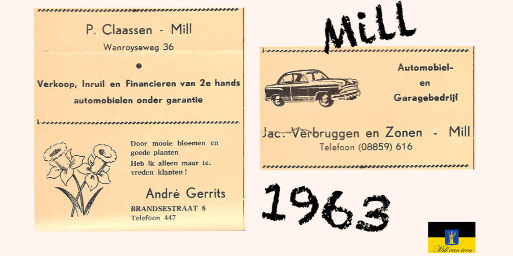 Mill van Toen: ondernemers 1963 