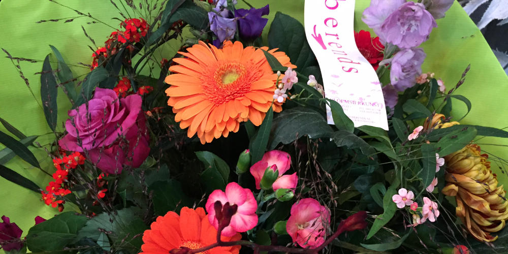 Weekboeket voor Fred Hagenaars in Langenboom
