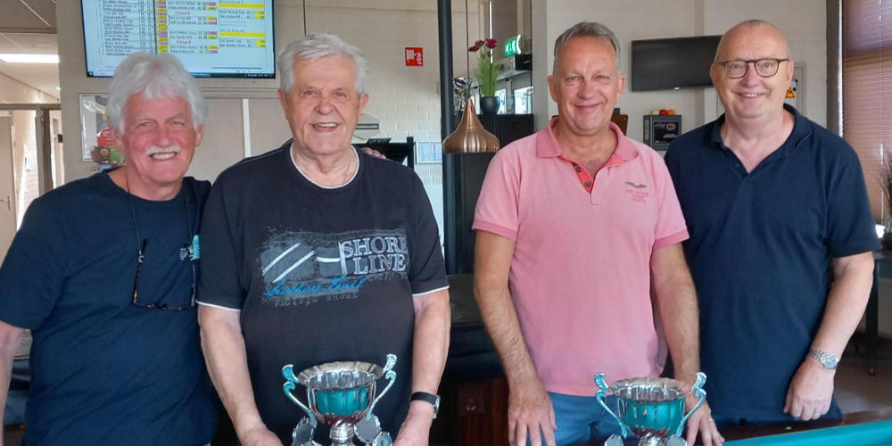 Verrassende winnaars Open Biljarttoernooi Bandstoten in de Wester