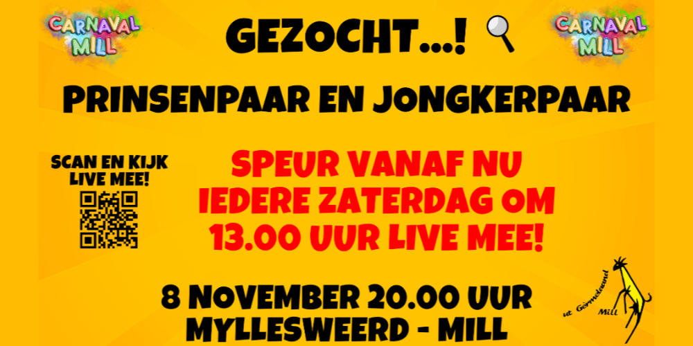 Speurders ’t Germelaand vragen vandaag je hulp bij live prinsenspeuren