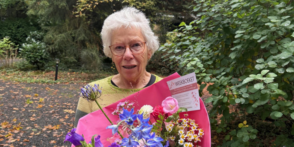 Weekboeket voor Trudy Geurtsen in Mill