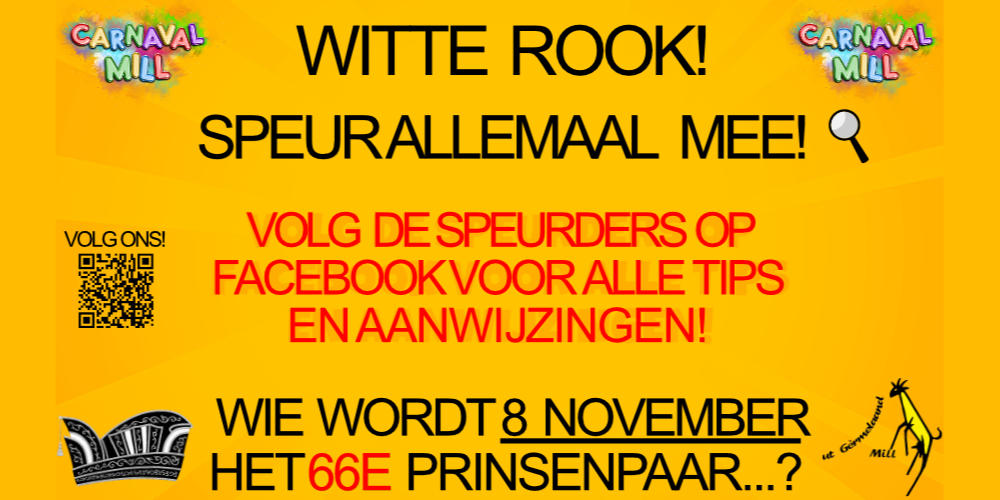 Witte rook voor nieuw prinsenpaar in Mill