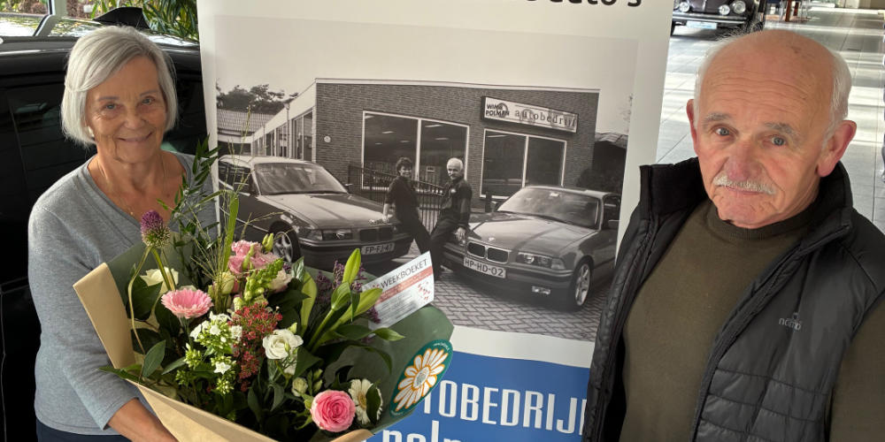 Weekboeket voor Rina en Wim Polman in Mill