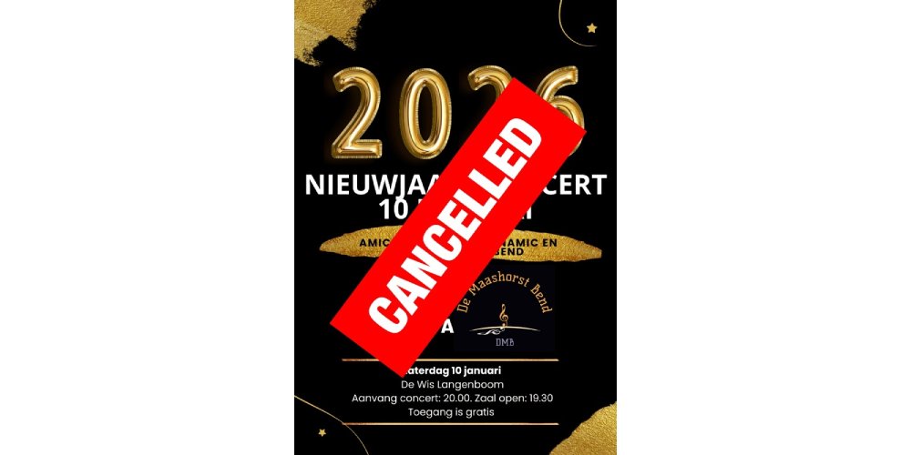 Nieuwjaarsconcert in Langenboom gaat zaterdagavond niet door