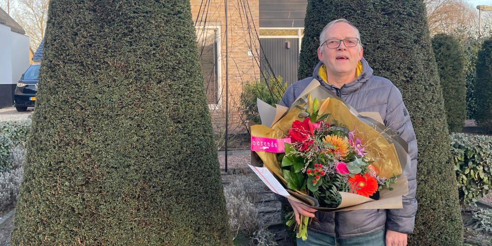 Weekboeket voor Patrick Weren in Mill