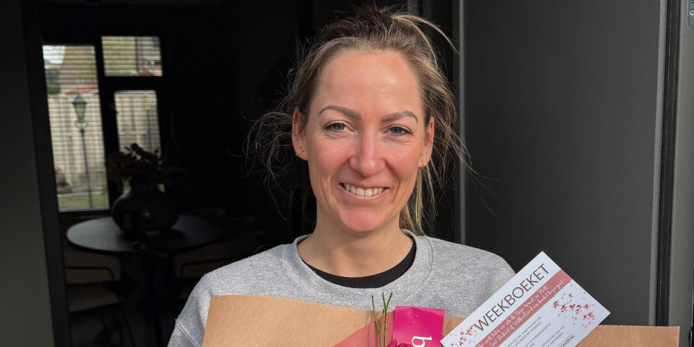 Weekboeket voor Auke Lamers in Mill