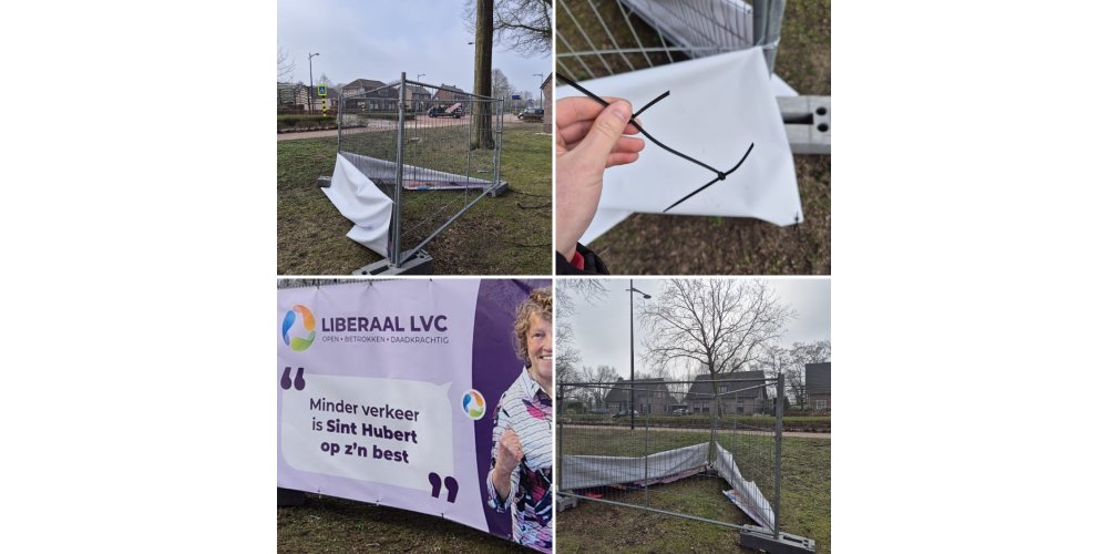 Liberaal LVC op zoek naar dader of daders rond vandalisme in Sint Hubert