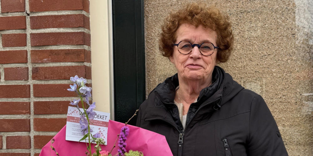 Weekboeket voor Wilma Hendriks in Mill