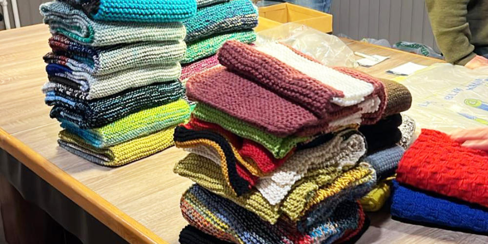 Breiproject ’t Verzetje in Wilbertoord nadert 8 kilometer sjaal