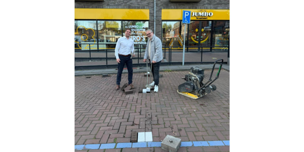 Proef met nieuwe belijning op parkeerterrein Markt in Mill van start