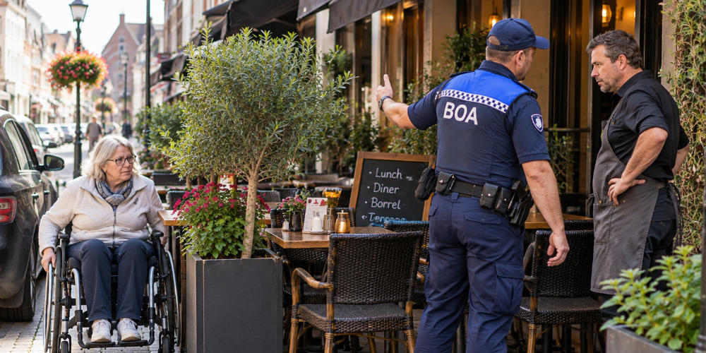 Een toegankelijk voetpad vraagt ook om handhaving
